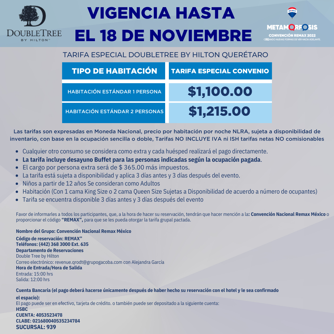 TARIFA ESPECIAL HOTEL DOUBLETREE QRO. REMAX CONVENCION NACIONAL.pdf (2) Holiday Inn - Convención REMAX 2022.jpeg